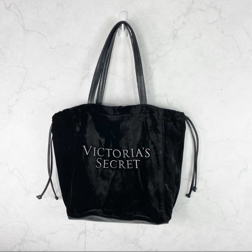 Victoria's Secret Black Velvet Tote